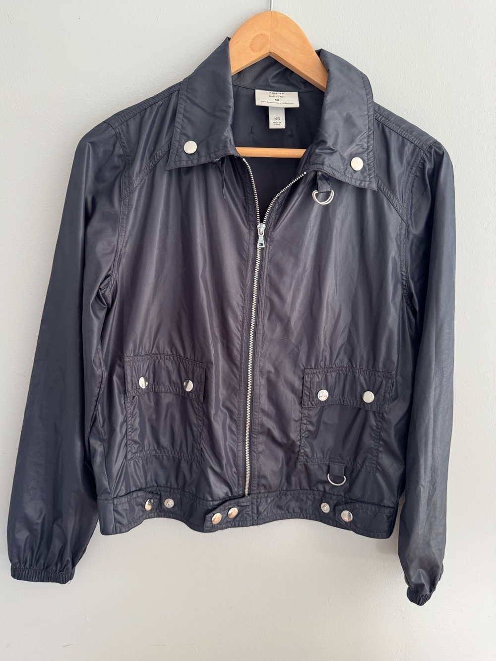 Proenza Schouler for Target navy blue nylon windbreaker bomber jacket XS